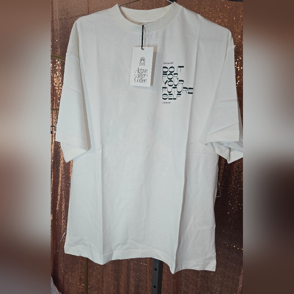 NWT Active After Coffee - White T-Shirt